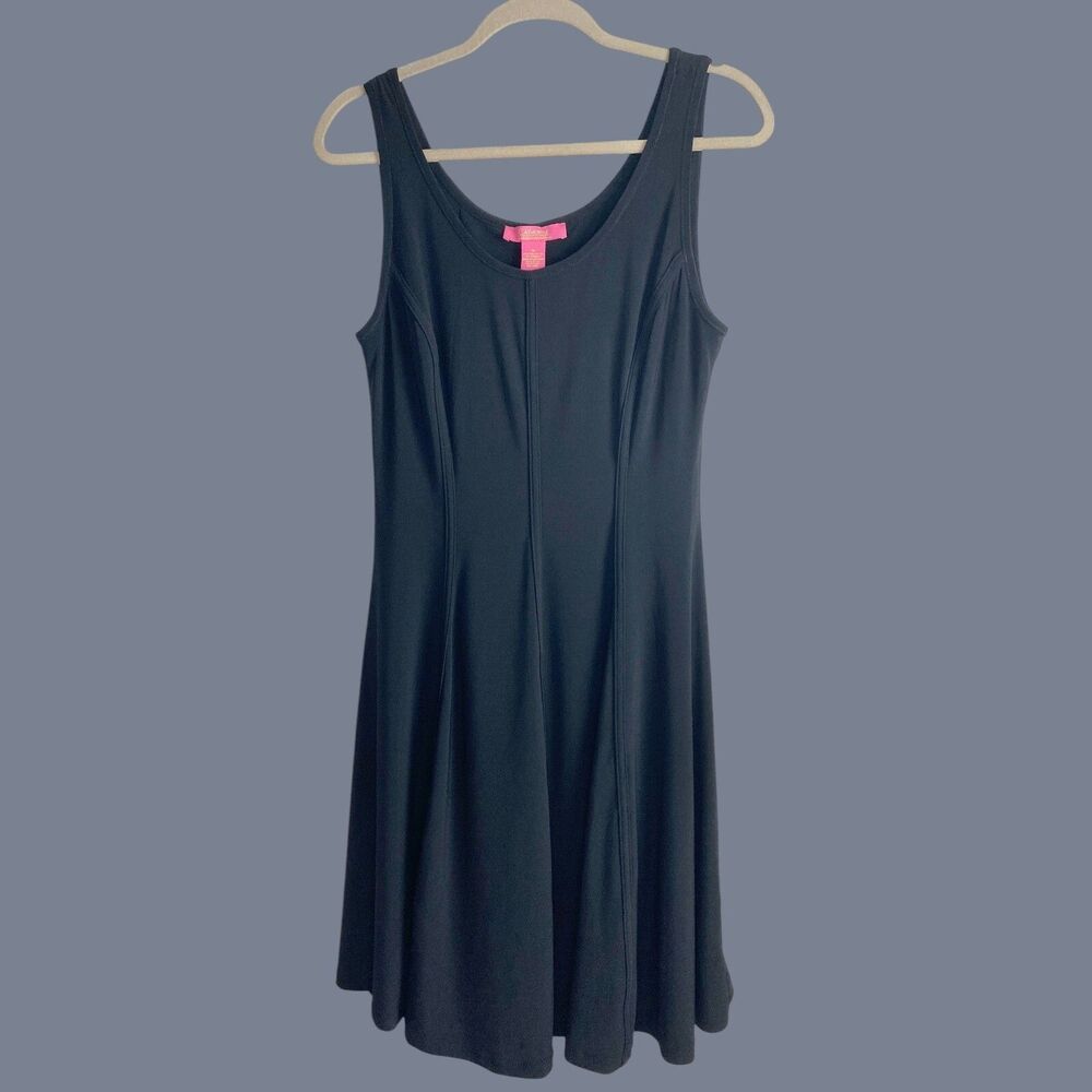 Catherine Malandrino Black Cut & Sew Midi Dress NWT Size Med Sleeveless Lined